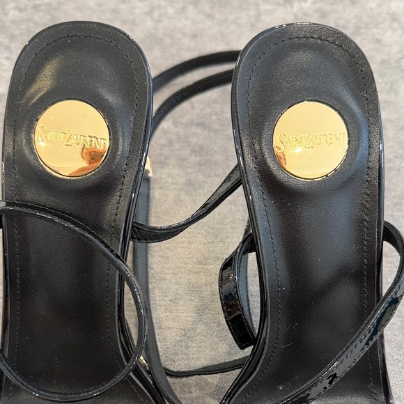 Saint Laurent Black Strappy Heels woman size 9 - Picture 4 of 10